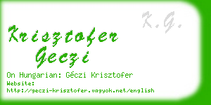 krisztofer geczi business card